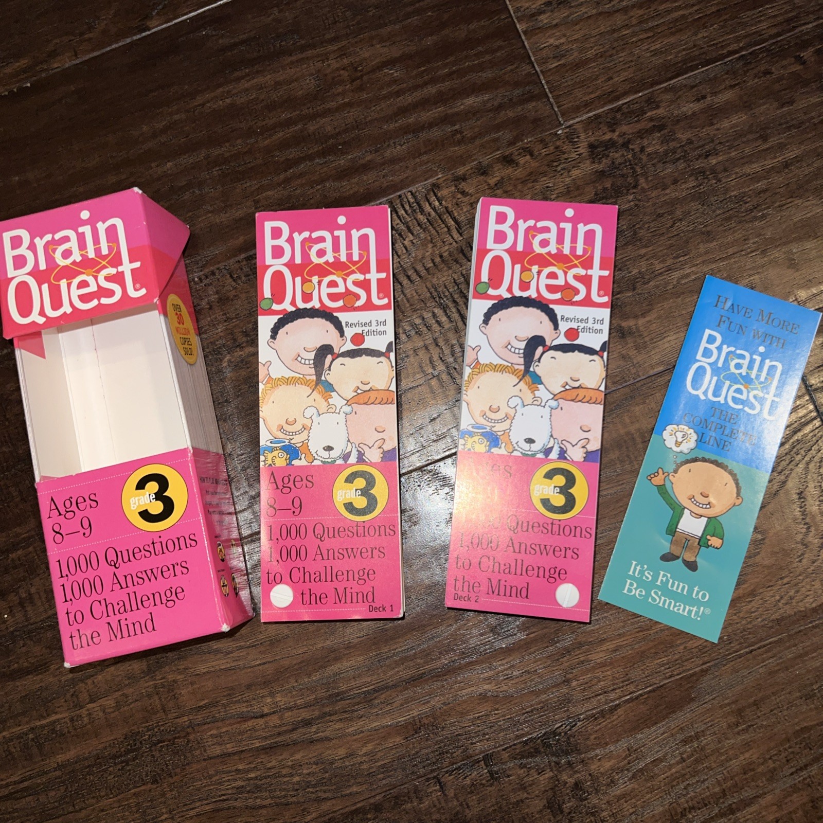 Vintage Lot Of 10 Brain Quest Learn Q & A Cards – Grades 3, 5, 6 , 7 (Ages 8-13)