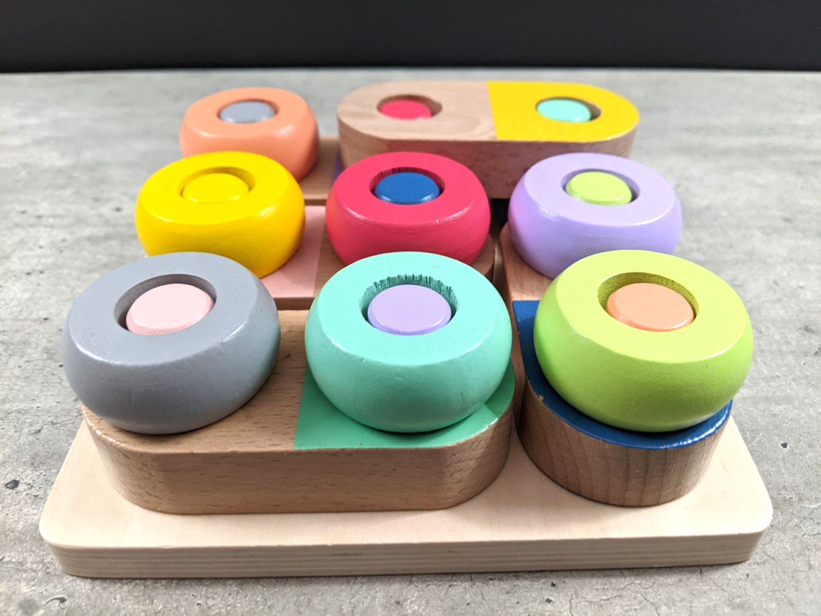 Let’s Play! Kiwi Co Wooden Educational Puzzle Wooden Montessori Toy Baby Toddler