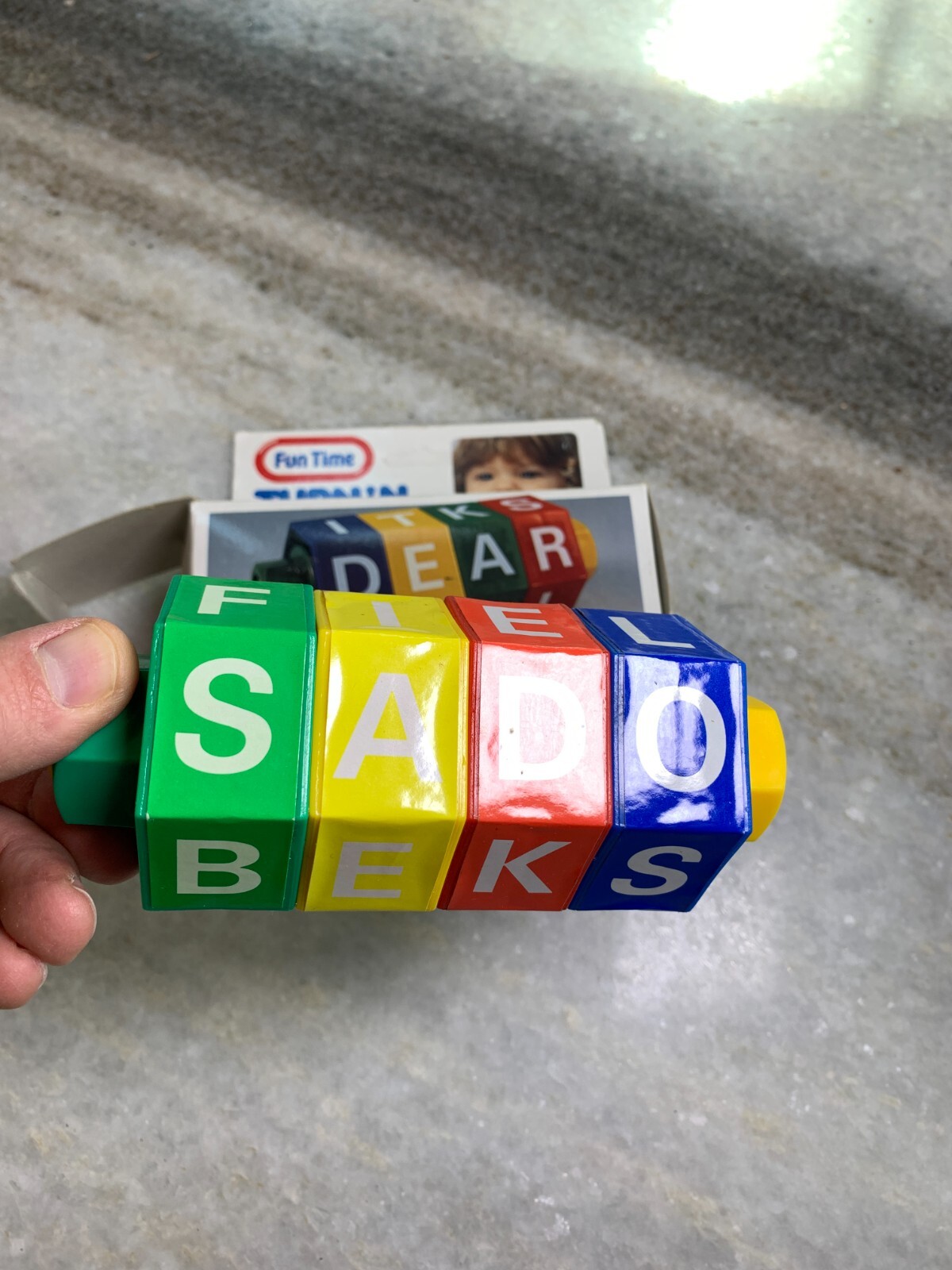Vintage 1980s 80s Kids Kid’s Youth Spell Spelling Wheel Toy FunTime Turn n Spin