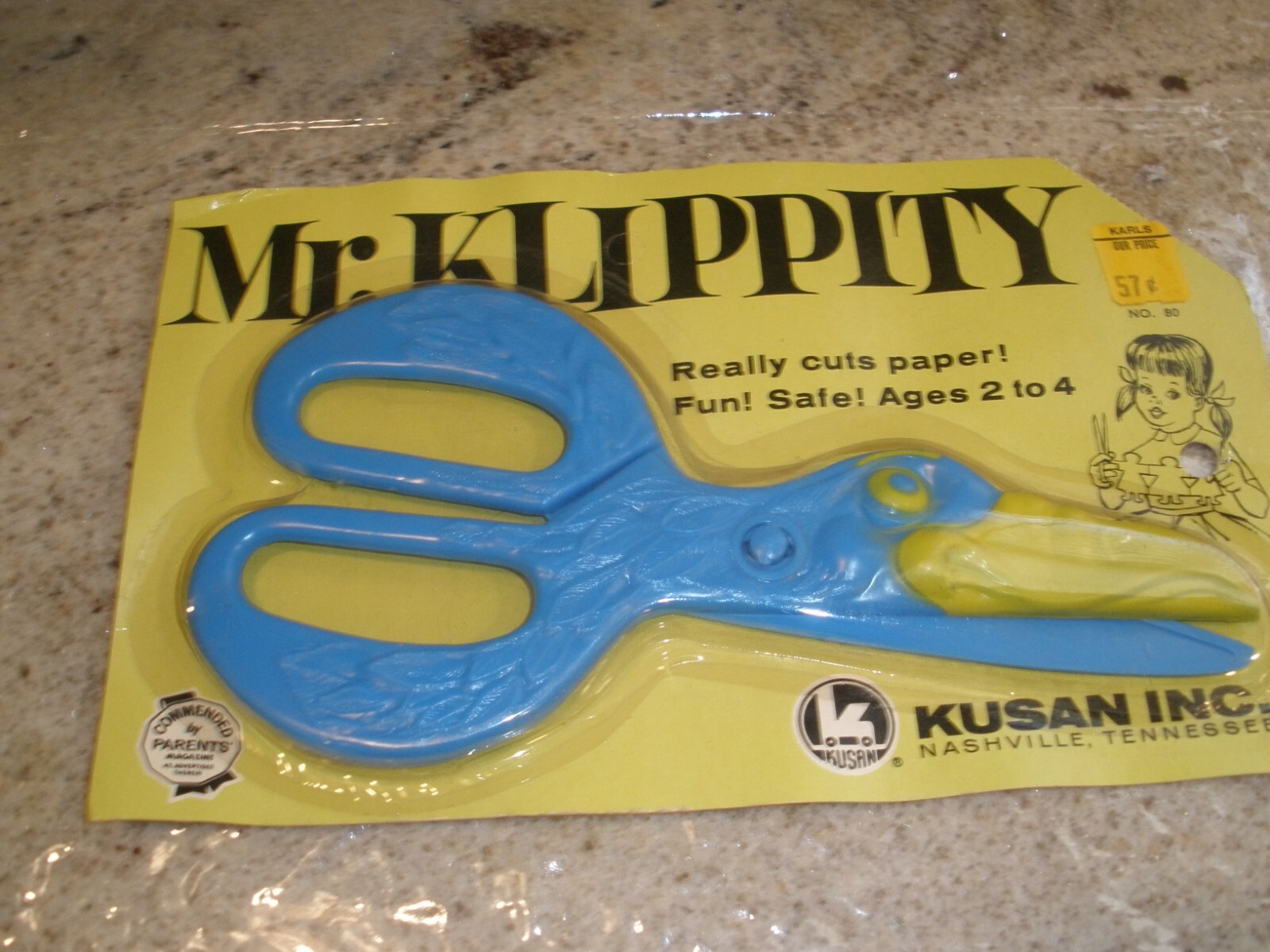 NEW SEALED KUSAN INC BIG TIME TEACHER CLOCK & MR KLIPPITY (N14)