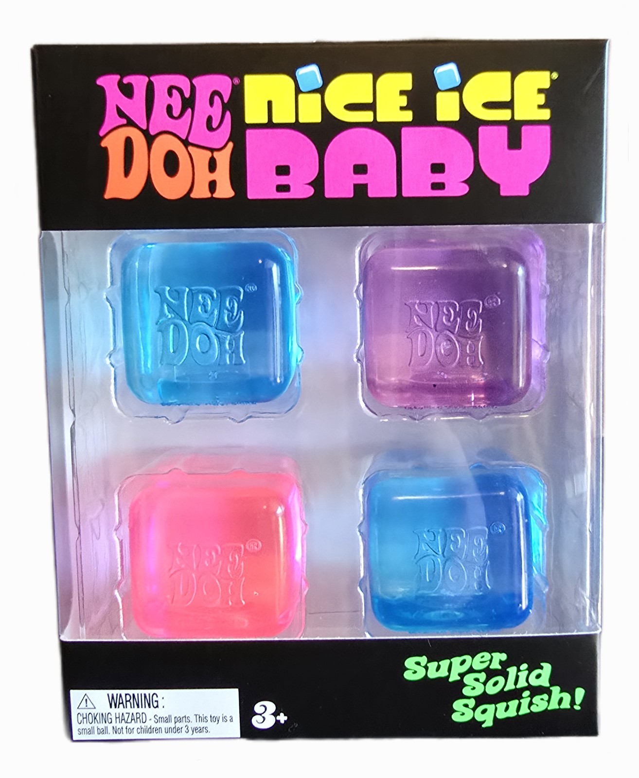 NEW IN BOX! Schylling NeeDoh Nice Ice Baby Tactile Squeeze Toys Blue Purple Pink