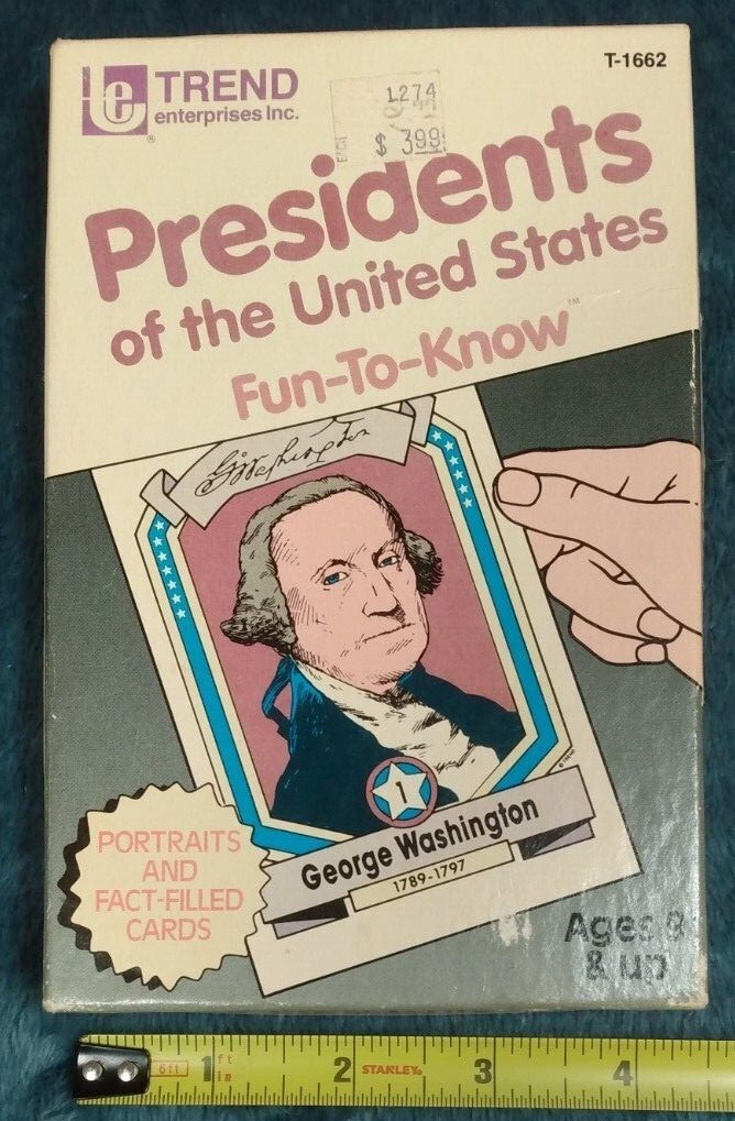 Trend Presidents of the United States Fun-To-Know Flash Cards 1992 T-1662