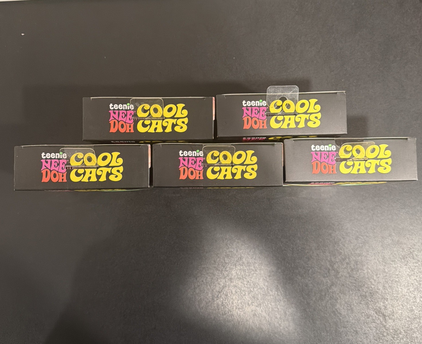 (LOT OF 5) Teenie NeeDoh Cool Cats 4 Pack, Four Schylling Nee Doh Mini Cats USA