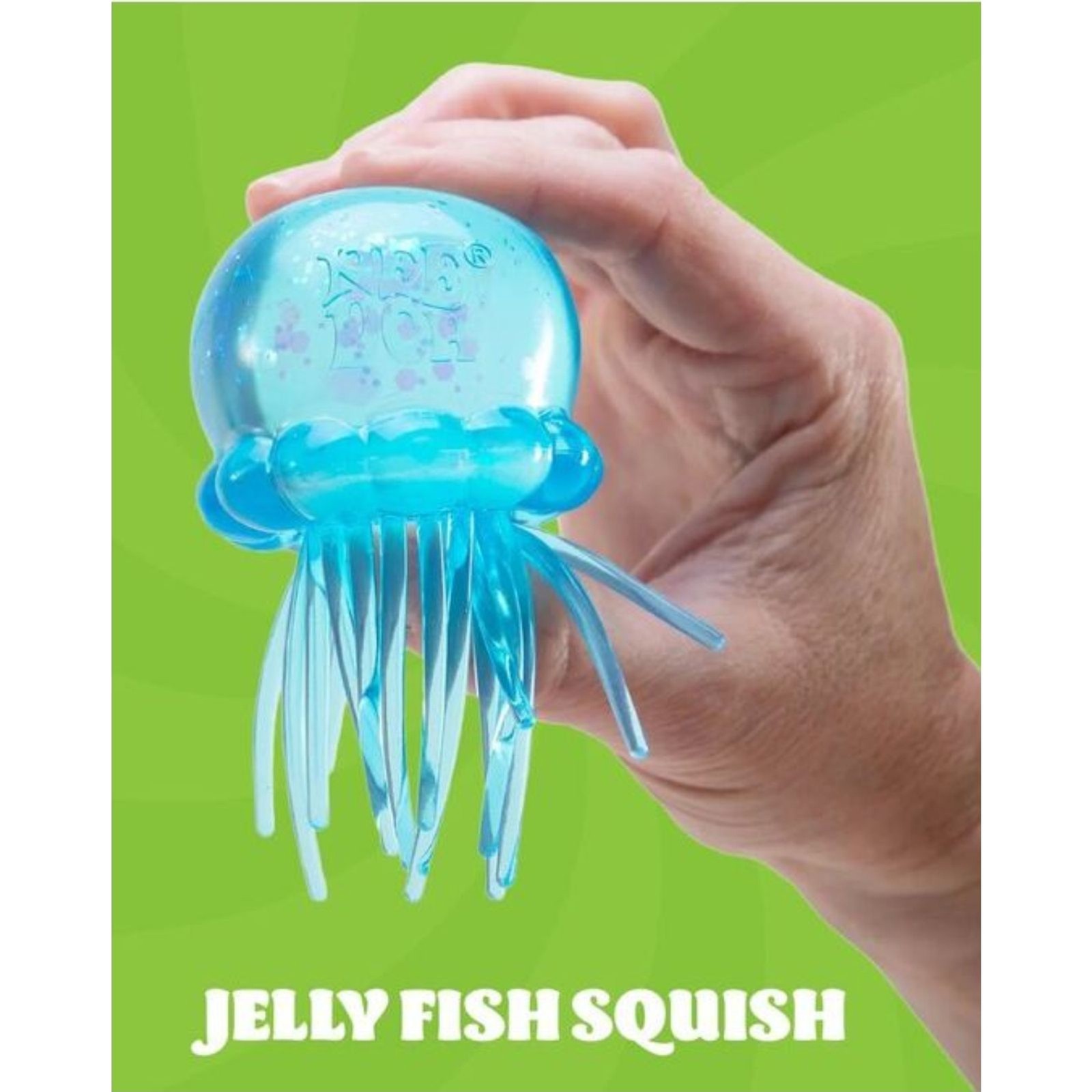 Needoh Jelly Squish Blue Jellyfish Sensory Toy Fidget New Sealed Box Authentic