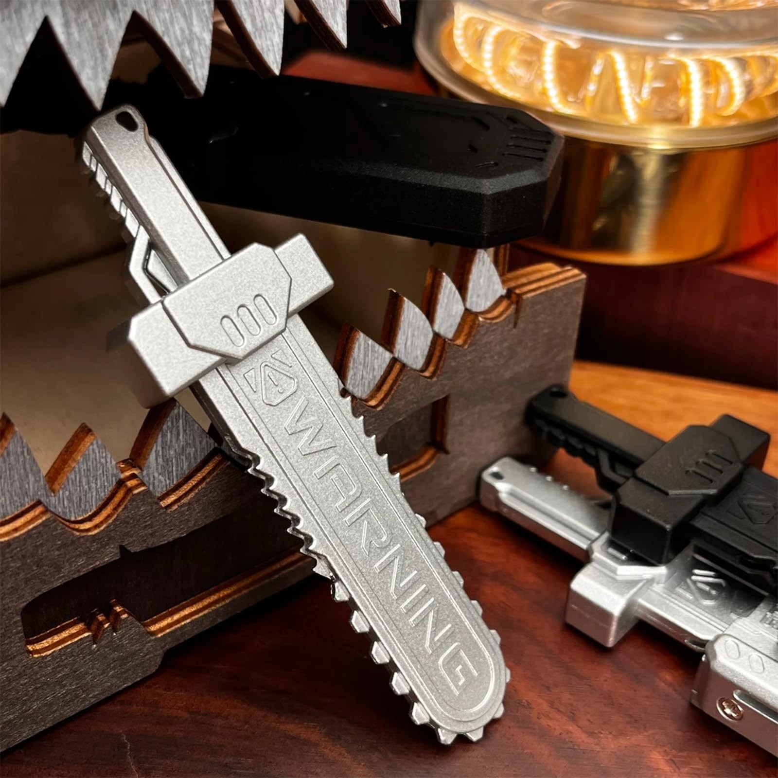 Sky-Breaker Sword Fidget Slider, Metal Medium, Frosted Silver
