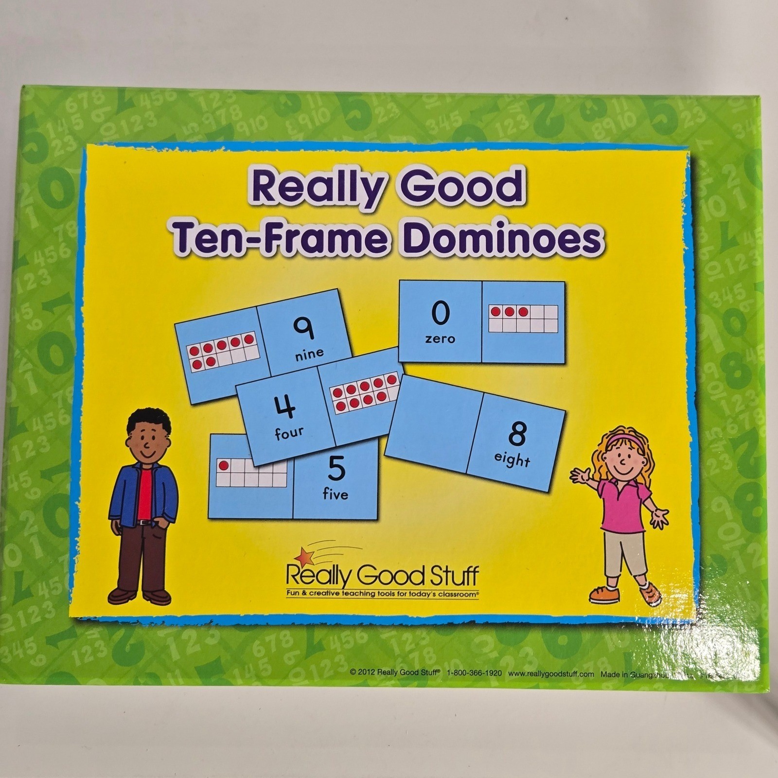 Really Good Stuff Ten-Frame Dominoes Math Game Educational Tool 160942 FIX PRICE