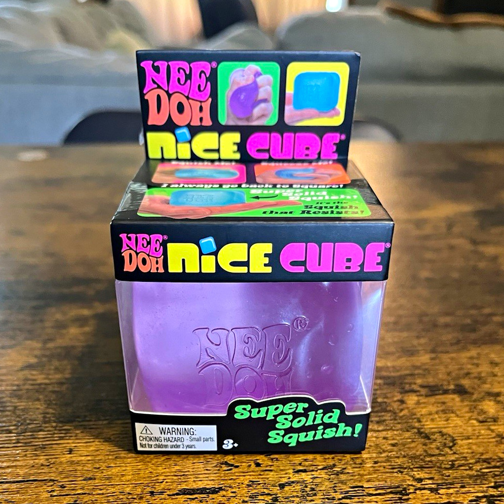 Nee Doh Nice Cube & Sploot Splat Blue Purple Pink Squeeze Toys Ages 3+