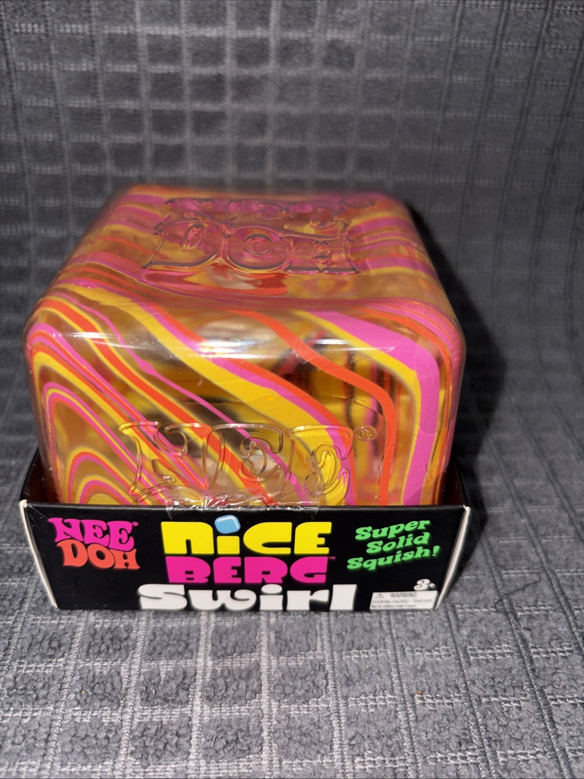 NeeDoh NICE BERG SWIRL – ORANGE PINK YELLOW – Huge Jumbo – SEALED / BRAND NEW‼️
