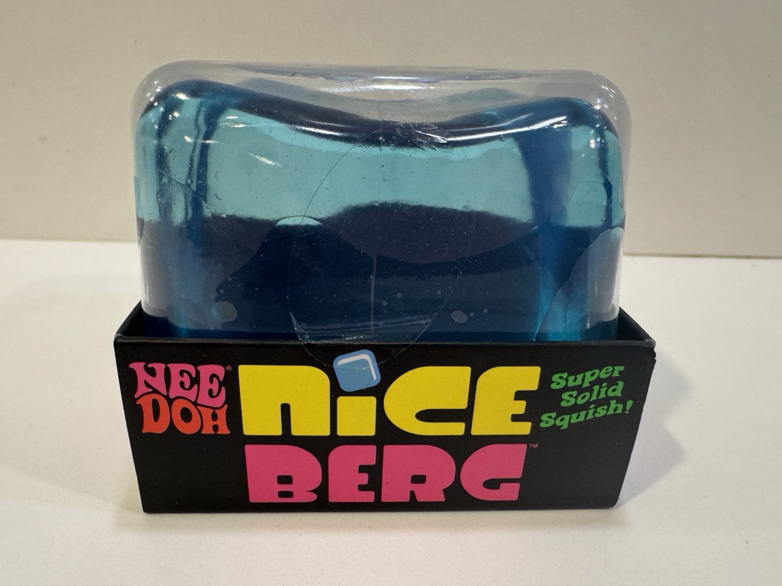 NeeDoh Nice Berg Blue XL Giant Nee Doh Niceberg Solid Squish Cube Ice Block