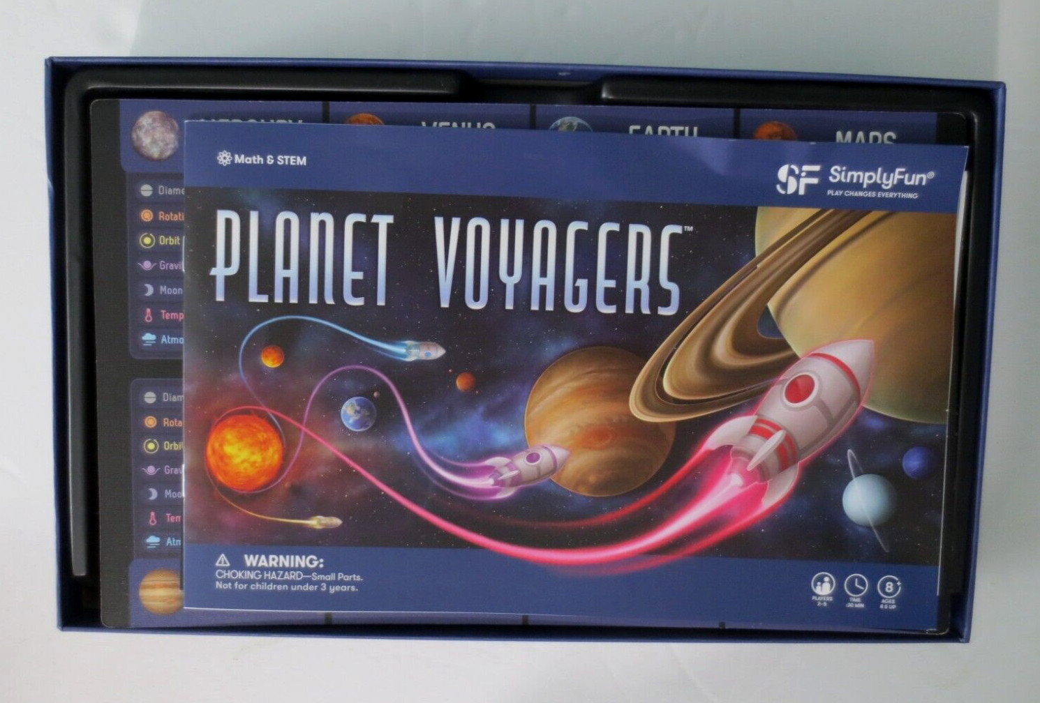 SIMPLYFUN – New PLANET VOYAGERS Board Game – MATH & STEM, ASTRONOMY, STRATEGY