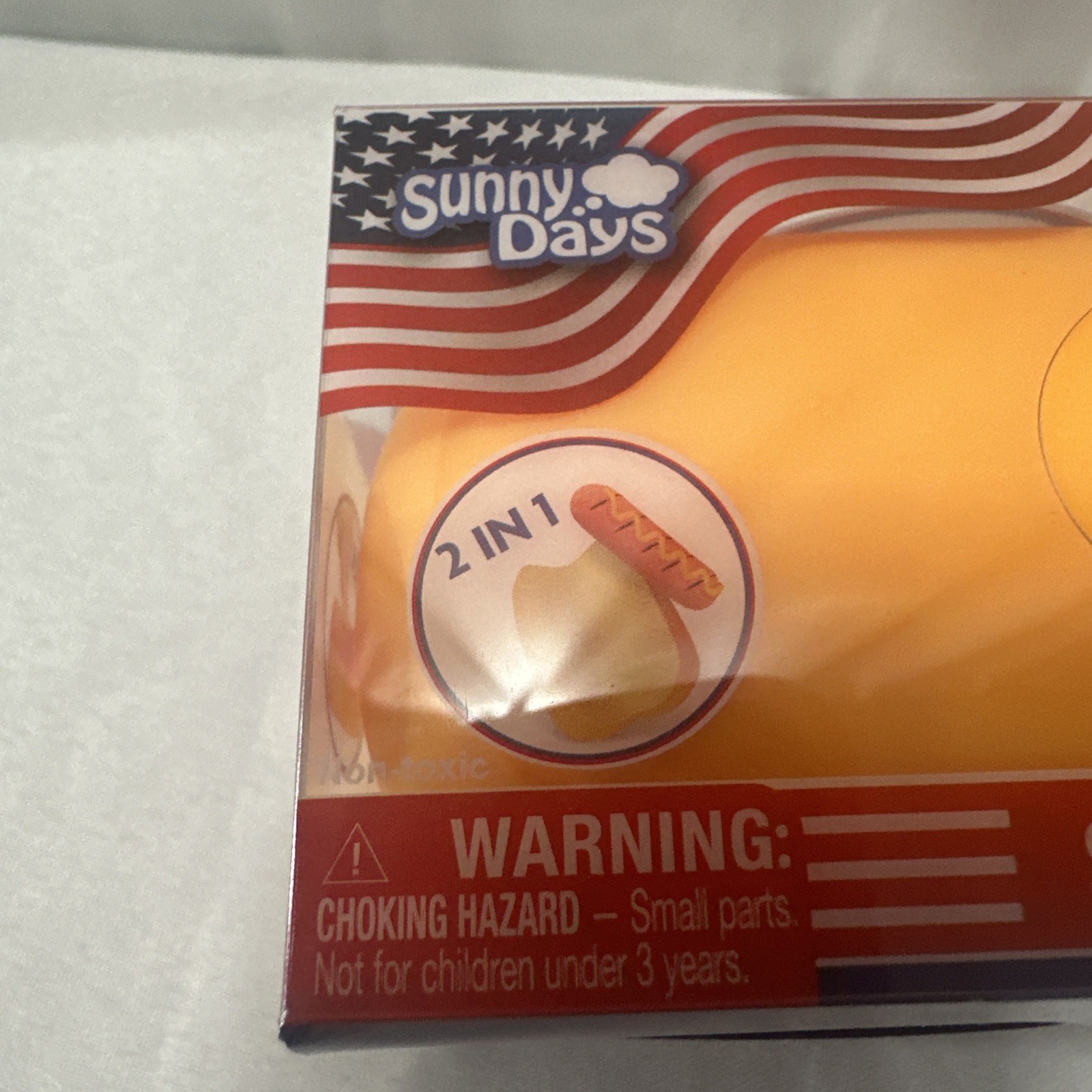 Squishy Hot Dog Squeezy Fidget Toy Sunny Days 2-in-1 Hotdog Stress Relief Viral