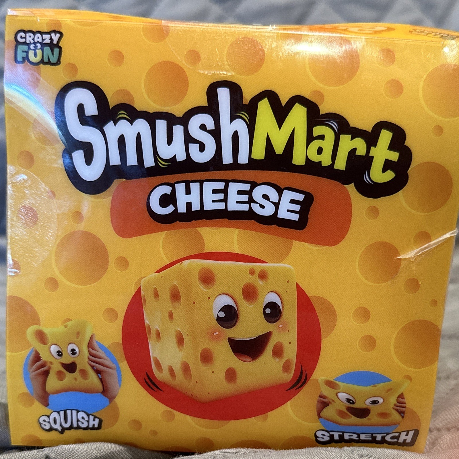 RMS SmushMart Cheese Squishy Tactile Squeeze Toy Ages 6+ Yellow/Orange 9214202