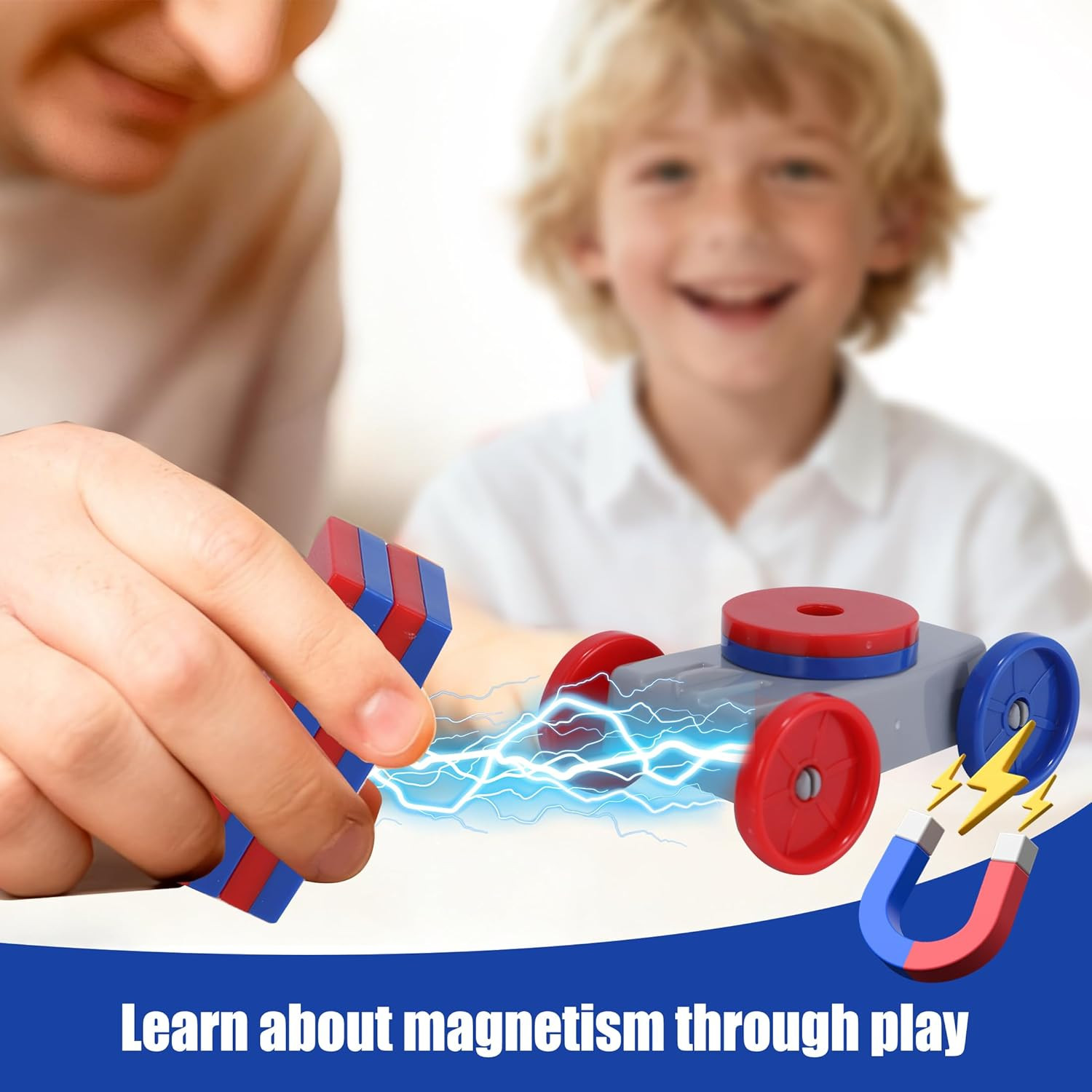 Magnetic Science Kit for Kids, 12-In-1 STEM Physics Experiment Kit, Hands-On Mag