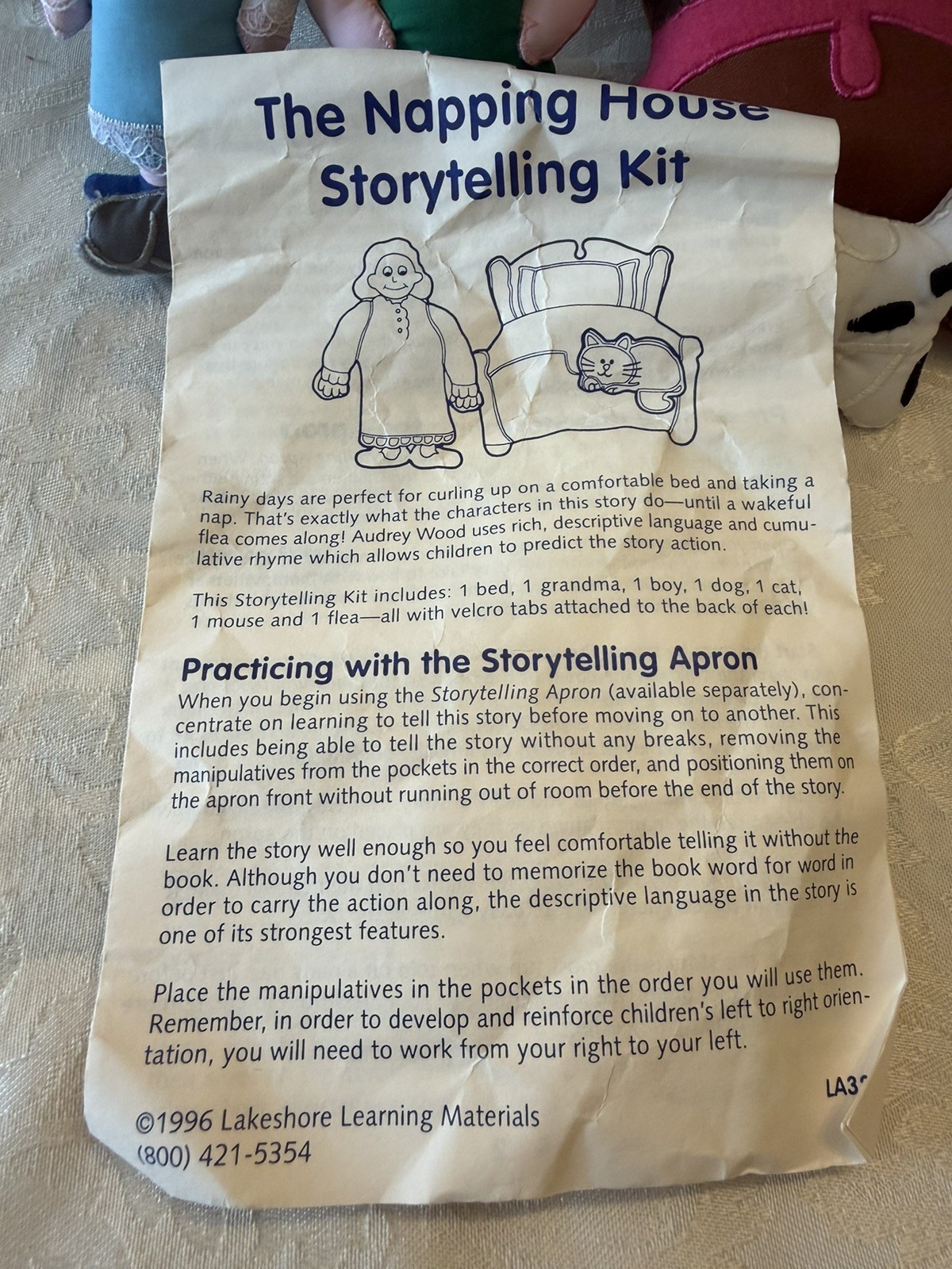 1996 The Napping House Preschool Storytelling Kit in original package complete
