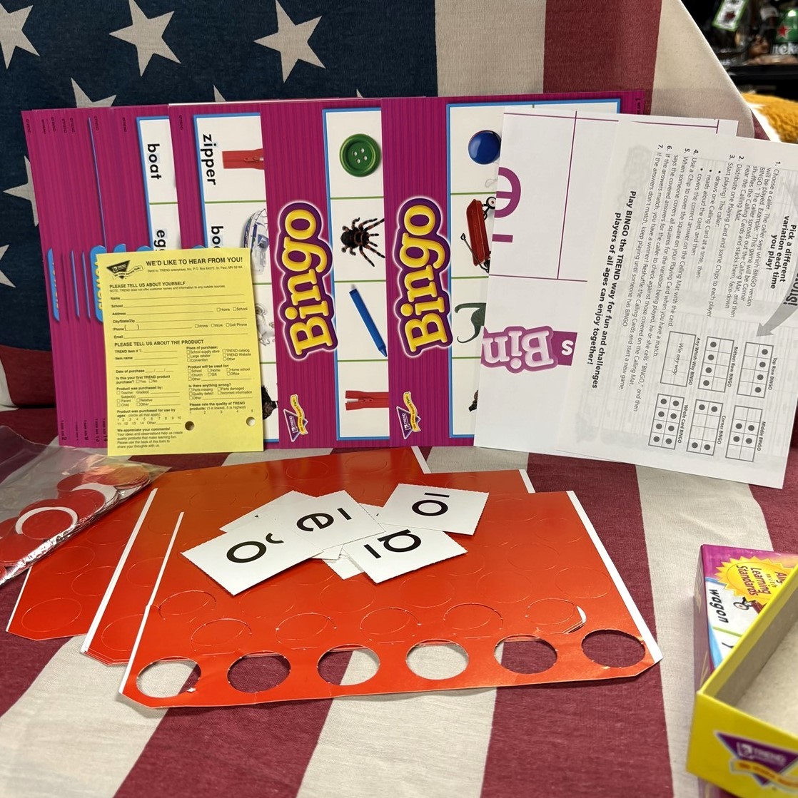 VOWELS BINGO educational phonics game Trend Enterprises ages 7+ vowel sounds