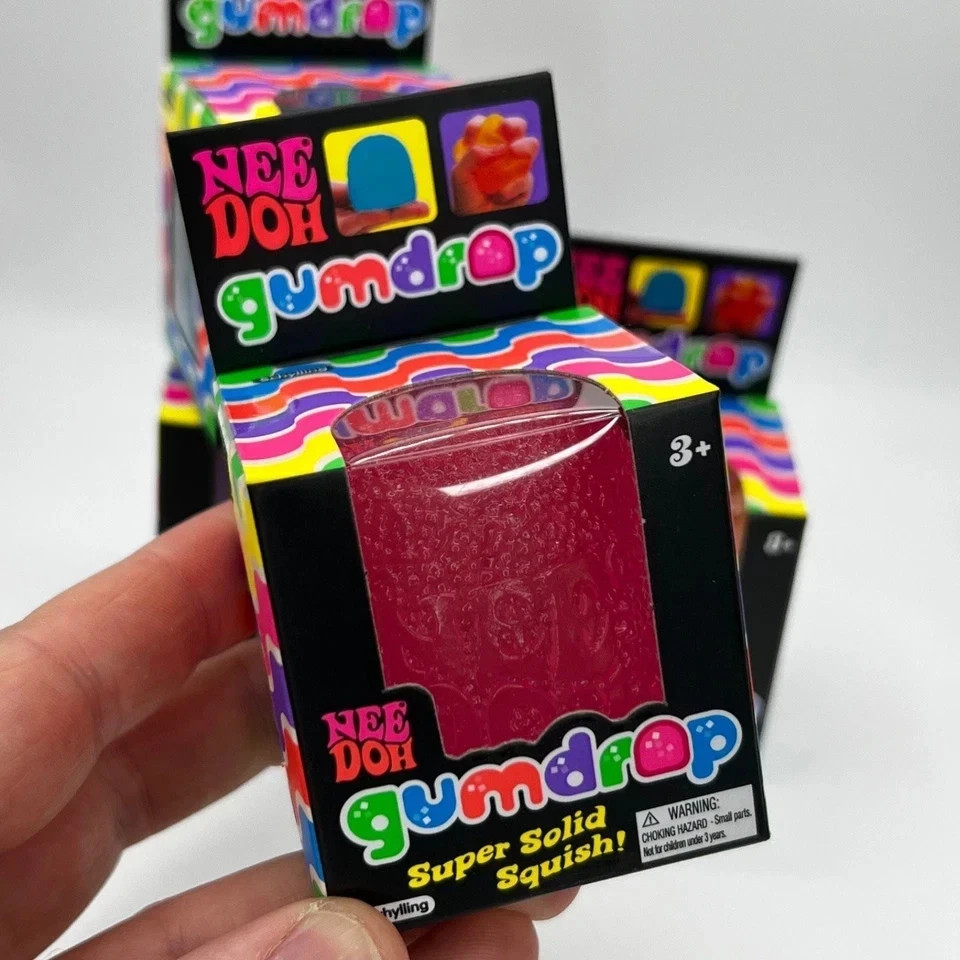Nee Doh Gumdrop Super Solid Squish Needoh Gum Drop 4 Colors