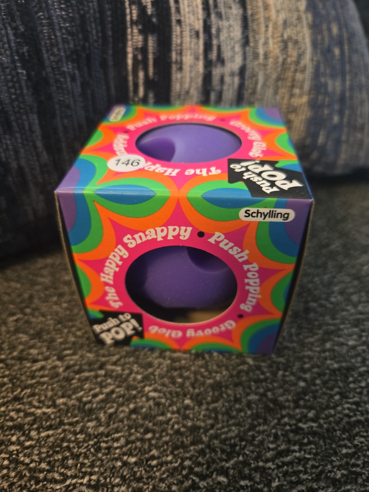RARE PURPLE Happy Snappy Push Popping Groovy Glob Air Filled NEEDOH Push POP
