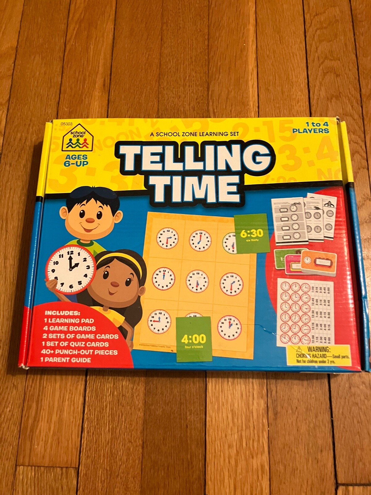 School Zone Learning Set For Telling Time Ages 6 And Up
