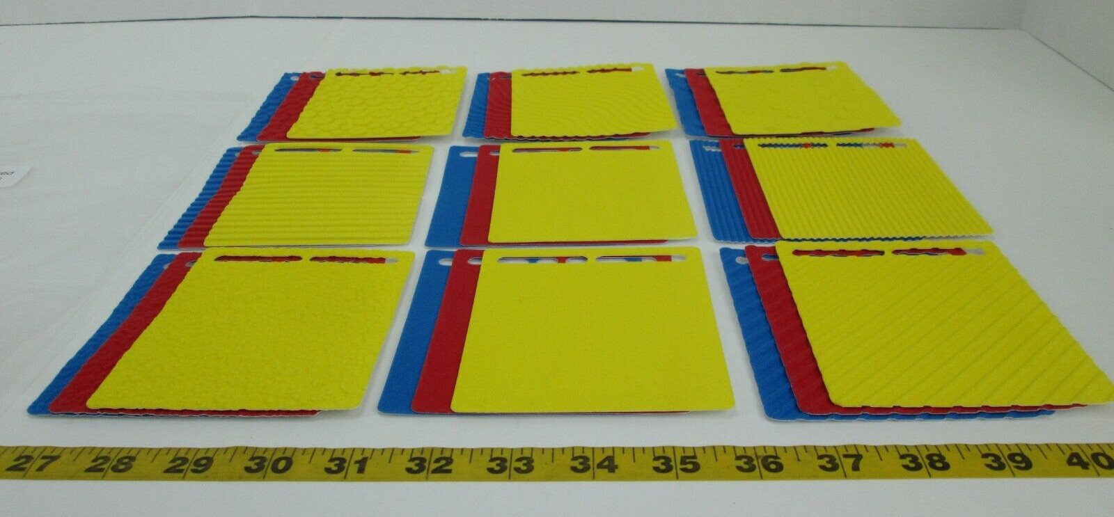 Set of 27 Flocked Textured Cards 61-422-158 Learning Students Blind Feel Touch