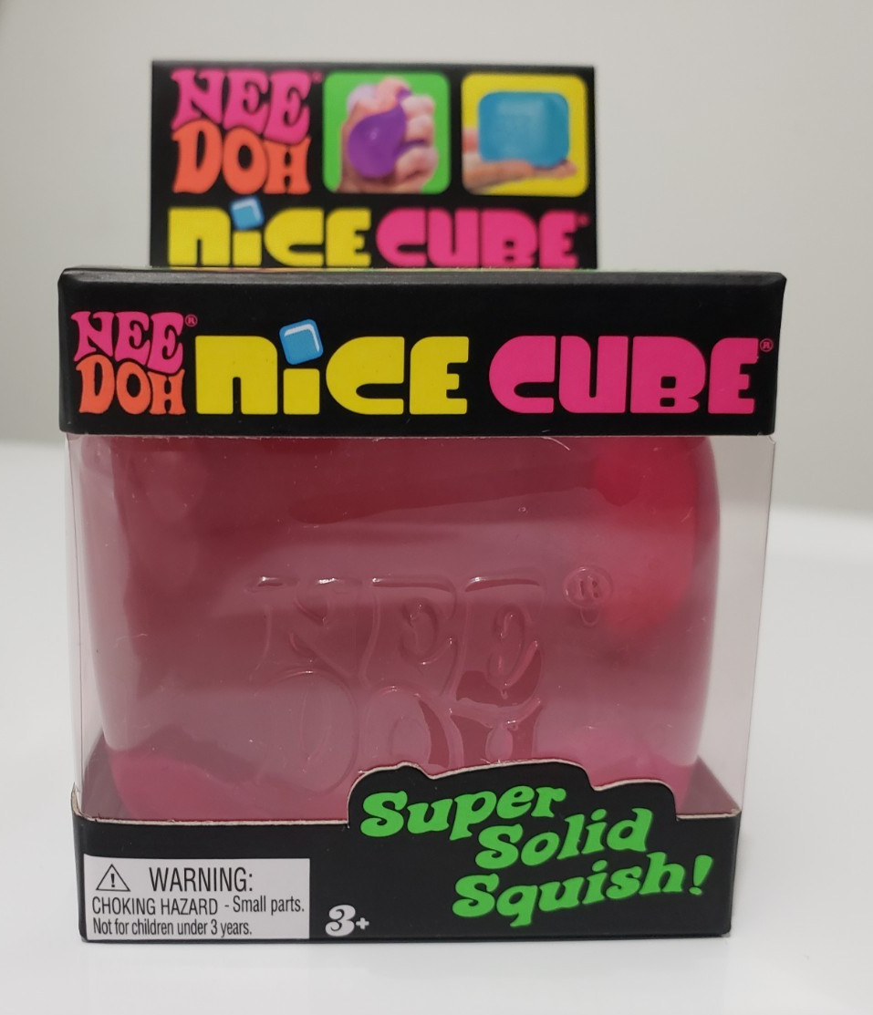 Nee Doh PINK Nice Cube Super Solid Squish – Authentic – NIP