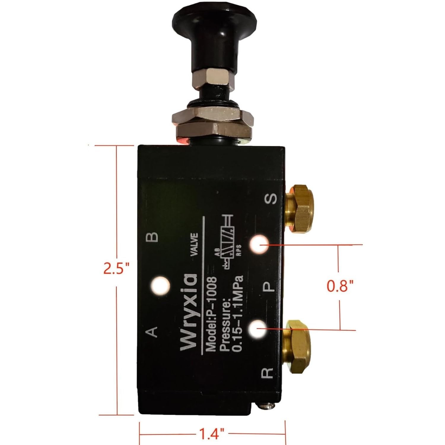 4-Way 2-Position Manual Air Valve Push-Pull Dump Truck Tailgate Valve BAV010
