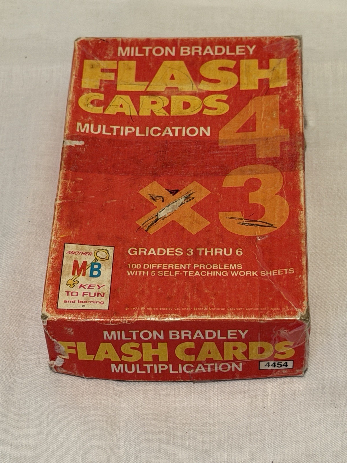 (4) Vintage 1962 and 1963 Milton Bradley Flash Cards Grades 2 thru 6