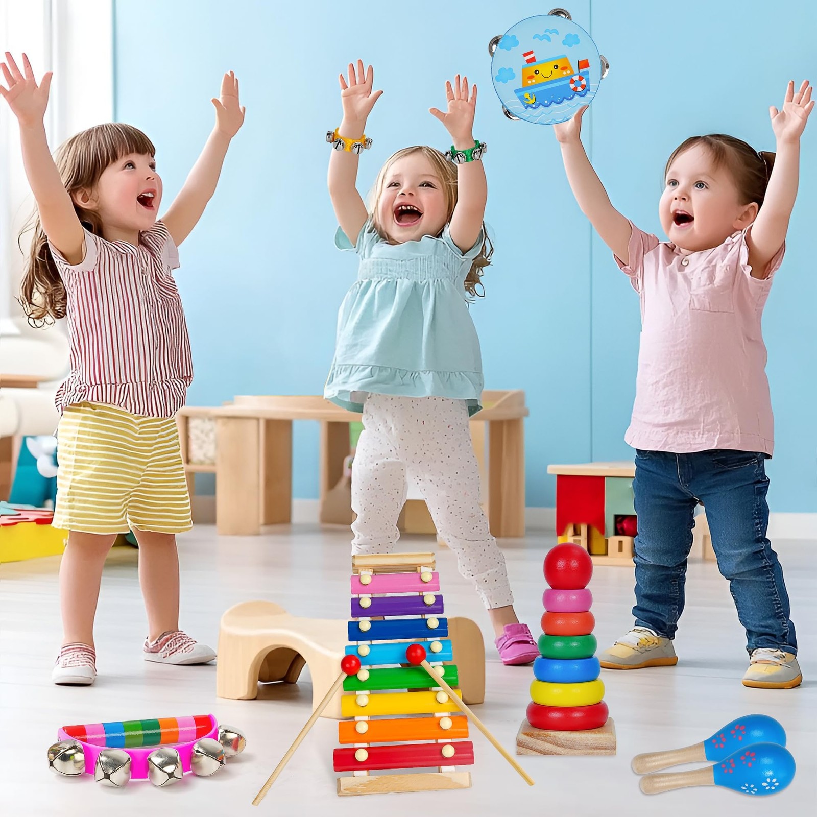 Childom Kids Musical Instruments for Toddlers,Baby Small, Multi-color