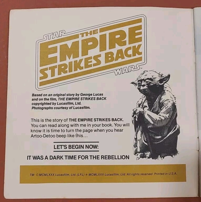 Star Wars 24 Page Read Along Books with 33 1/3 RPM Records 1979 Lucasfilm Ltd.