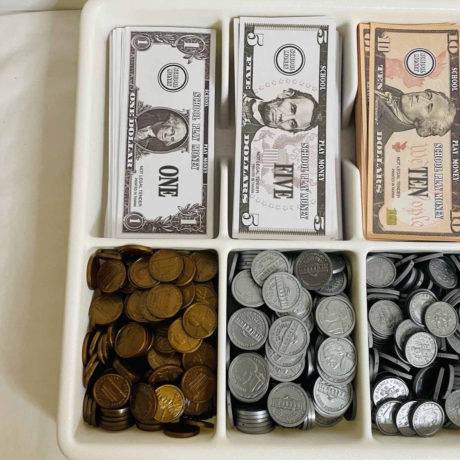 School Money Math Manipulatives Class Set Bills Coins No Tray Teacher Resource