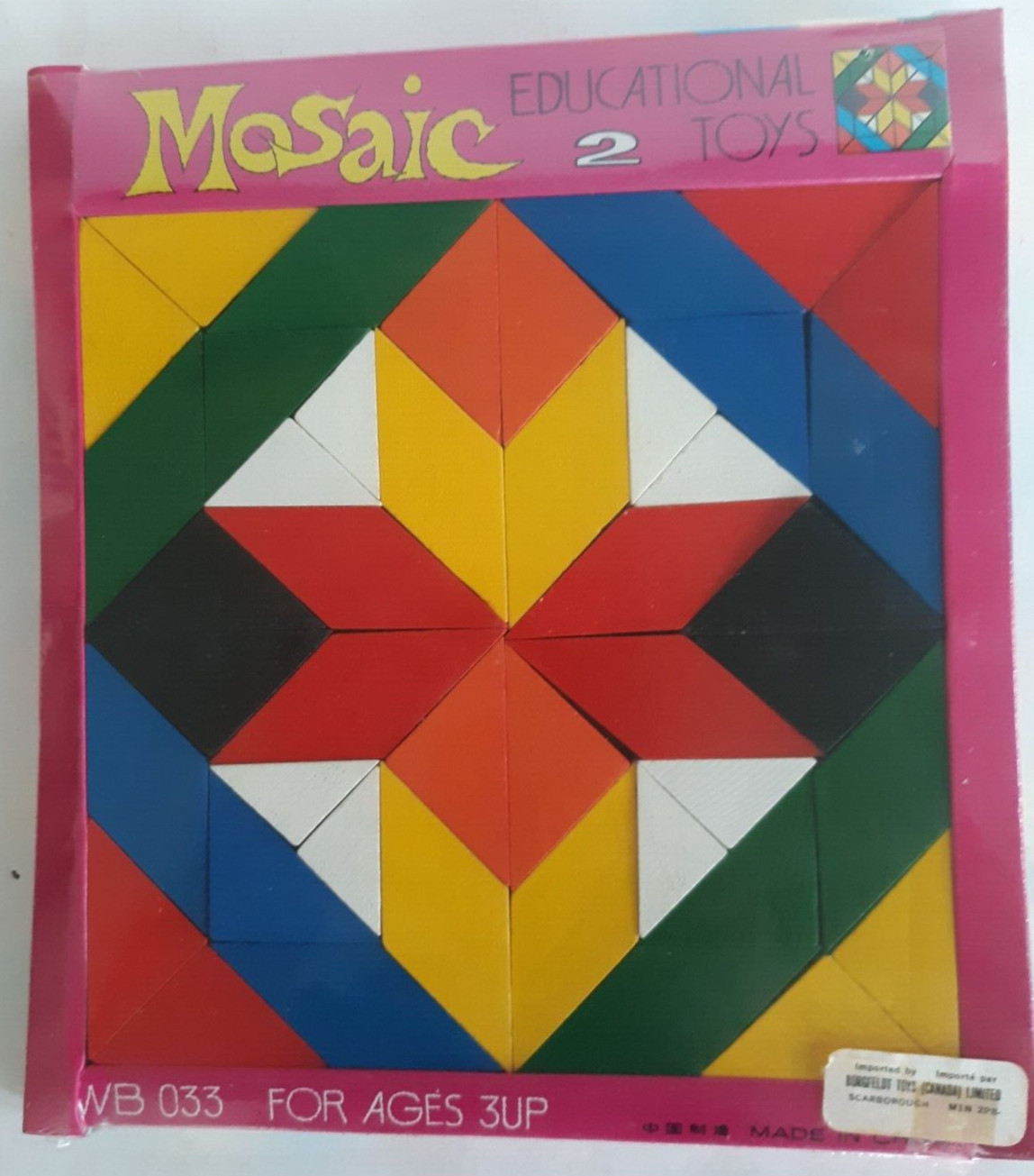 vintage New Mosaic wooden puzzle game