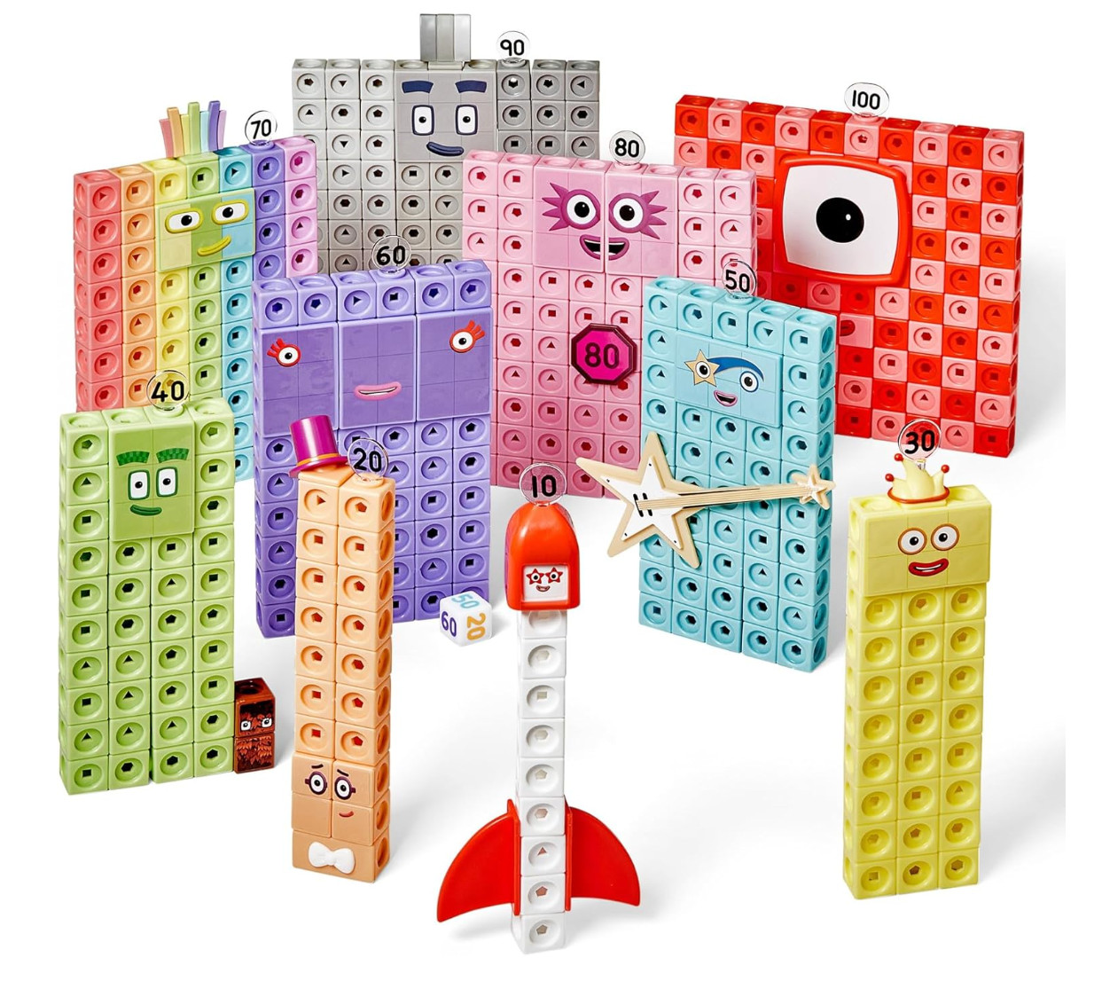 Numberblocks Mathlink Cubes Set Kids Educational Toys Preschool Learning