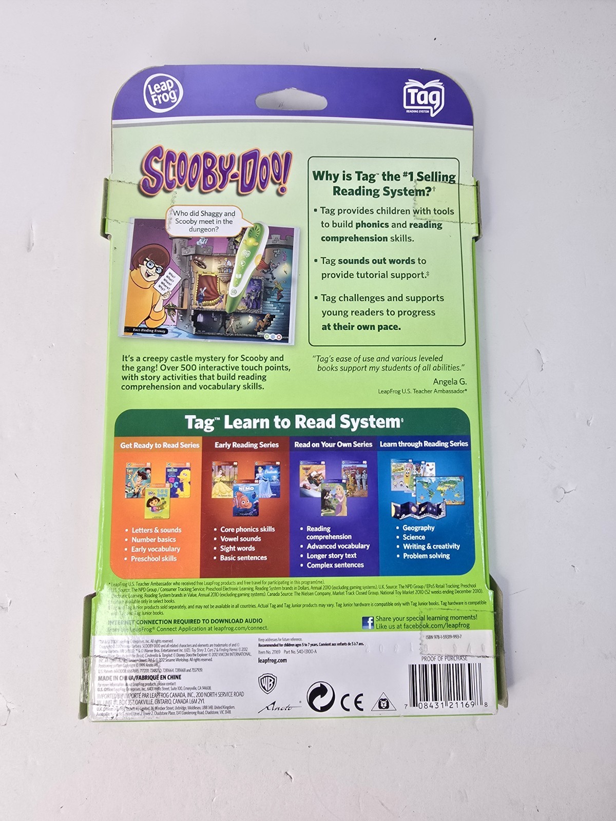 Lot Of 2 Leapfrog Disney Pixar Toy Story 3 & Scooby Doo Works on Tag LeapReader