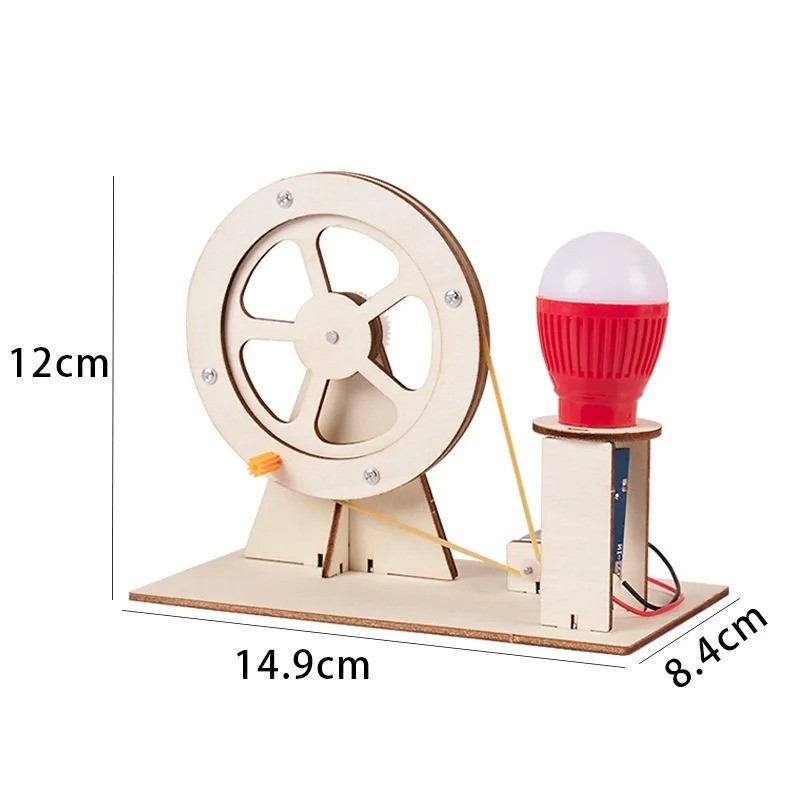 Funny DIY Mini Hand Crank Generator DIY Science Experiment Kit & Education Model