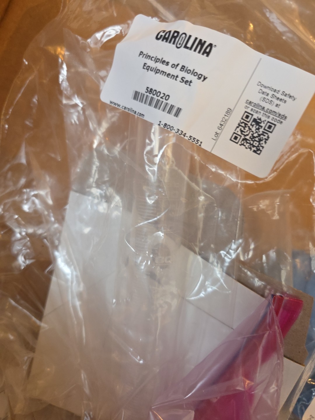 Carolina Principles of Biology Equipment Set Chemistry Safety Set Incomplete