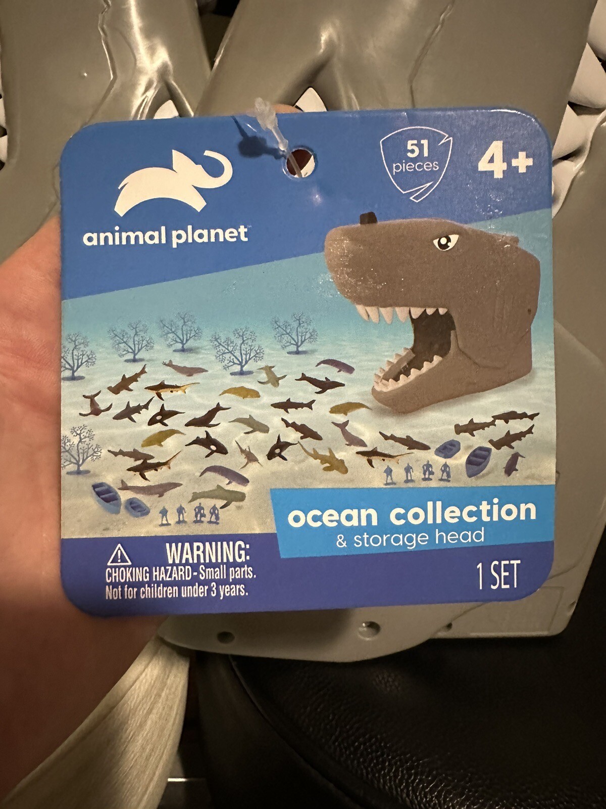 Lot Of 3 Animal Planet 51 Pieces Ocean Collection Shark Storage Head Blip Toys