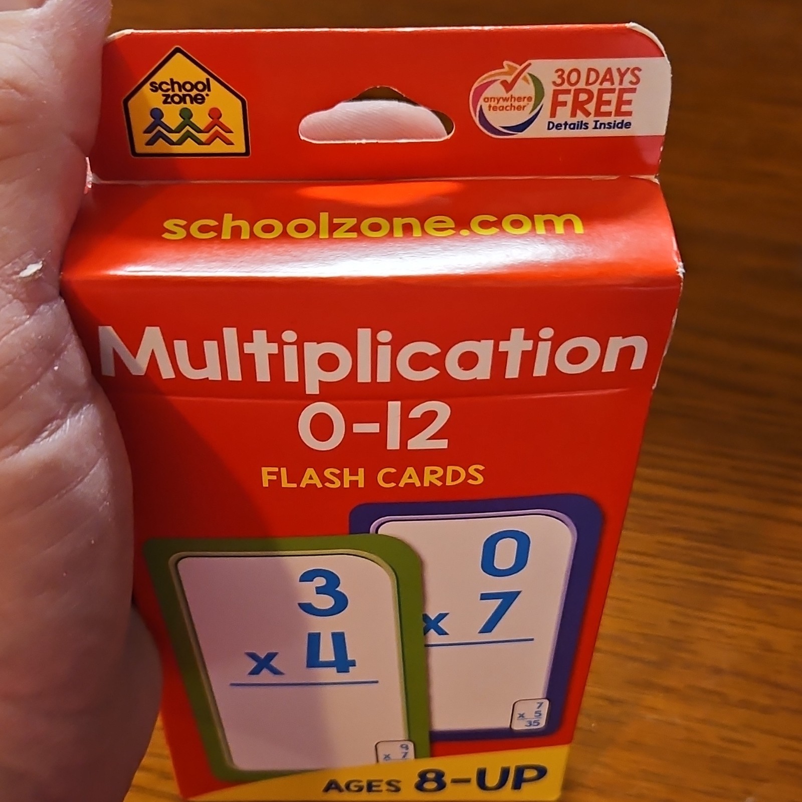 School Zone Multiplication 0-12 Flash Cards Ages 8 and Up, Age Level 8-11 Years