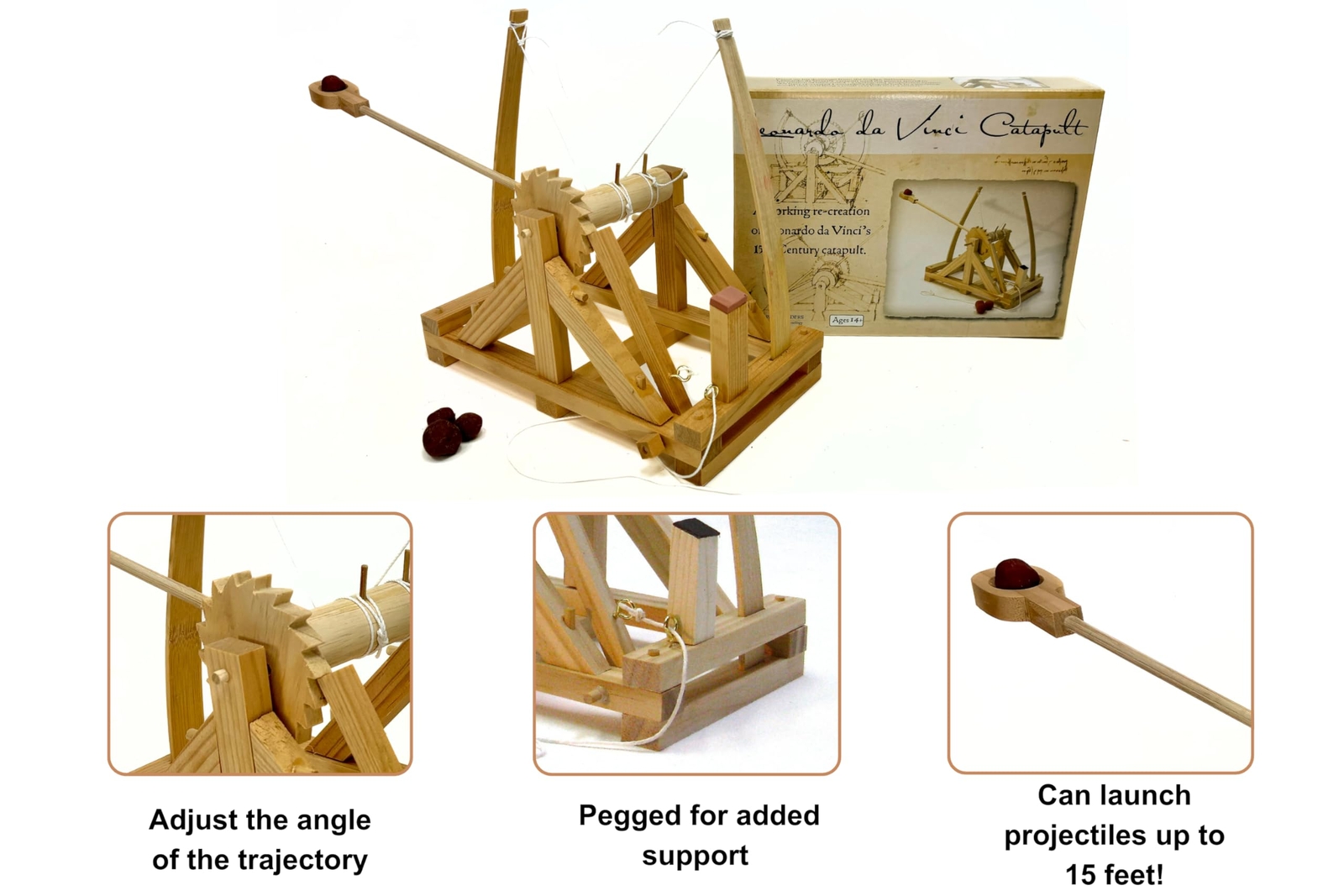 PATHFINDERS STEM kit Leonardo Da Vinci Catapult kit Trebuchet Engineering kit
