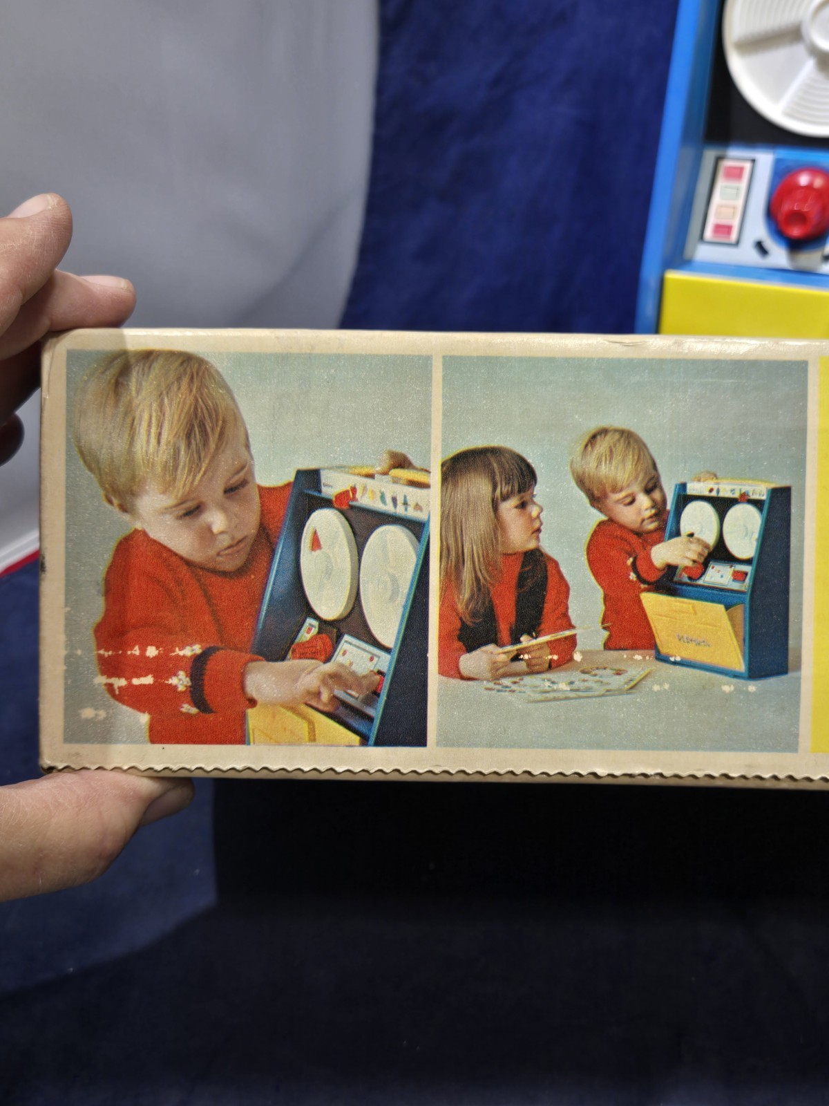 Vintage 1972 Playskool Play ‘N Learn Computer Reel to Reel Toy with 7 Cards