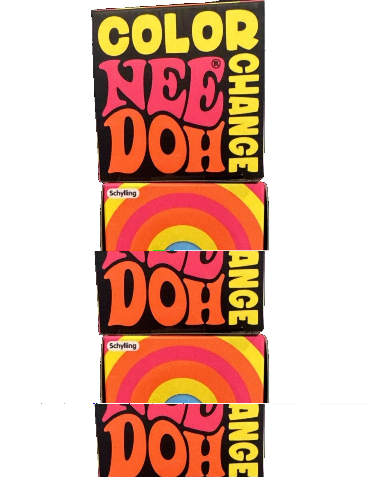 AUTH Schylling NeeDoh Color Change Squeeze Ball Stress Reliever Blue Pink Yellow