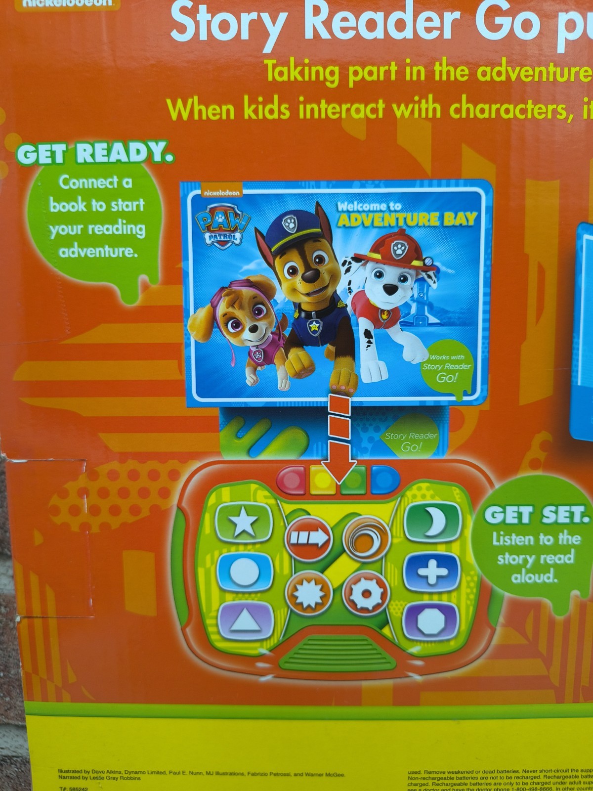 Nickelodeon Story Reader Go! Electronic Reader 8 Book Library New In Box
