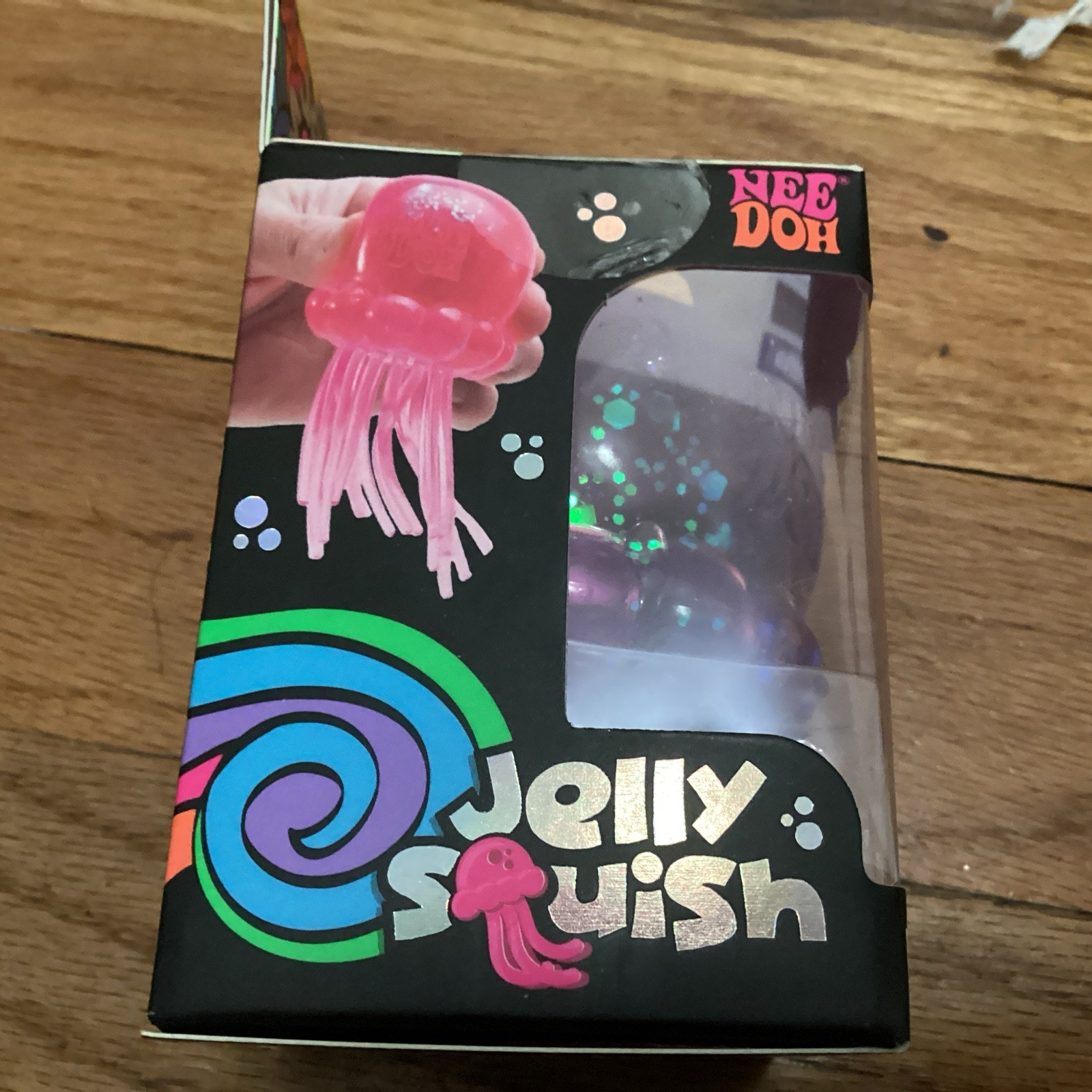 VIRAL NeeDoh JELLY SQUISH Glitter Jellyfish Stress Squishy Squeeze PURPLE