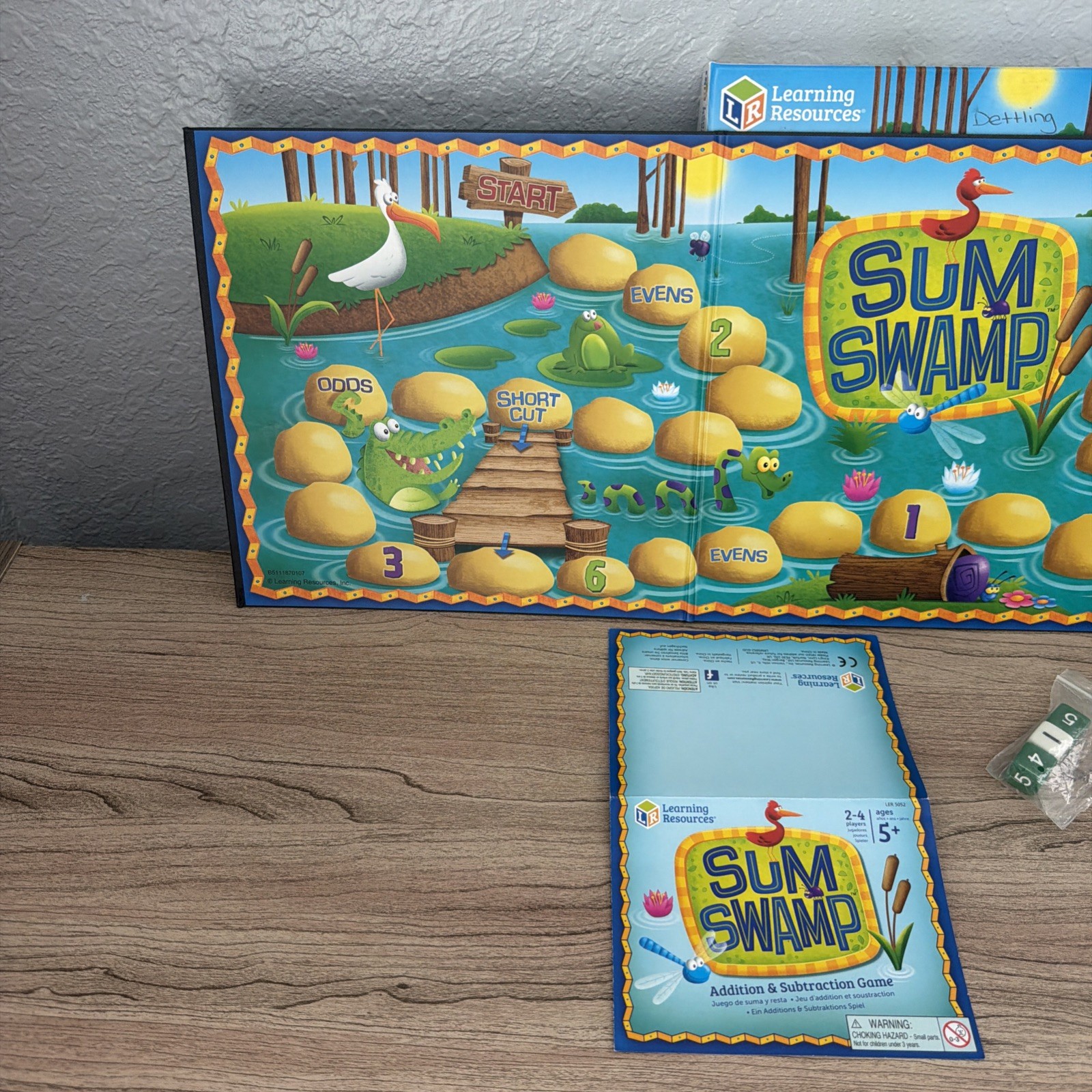 Sum Swamp Addition & Subtraction Game Learning Resources Math Board Game Ages 5+