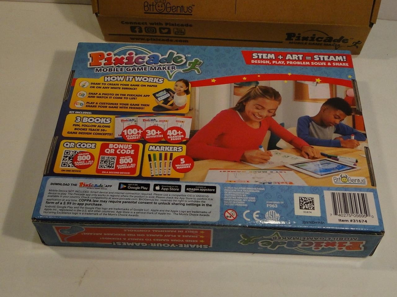 Pixicade Mobile Game Maker STEM Activity Create & Play, 1200 Games NEW
