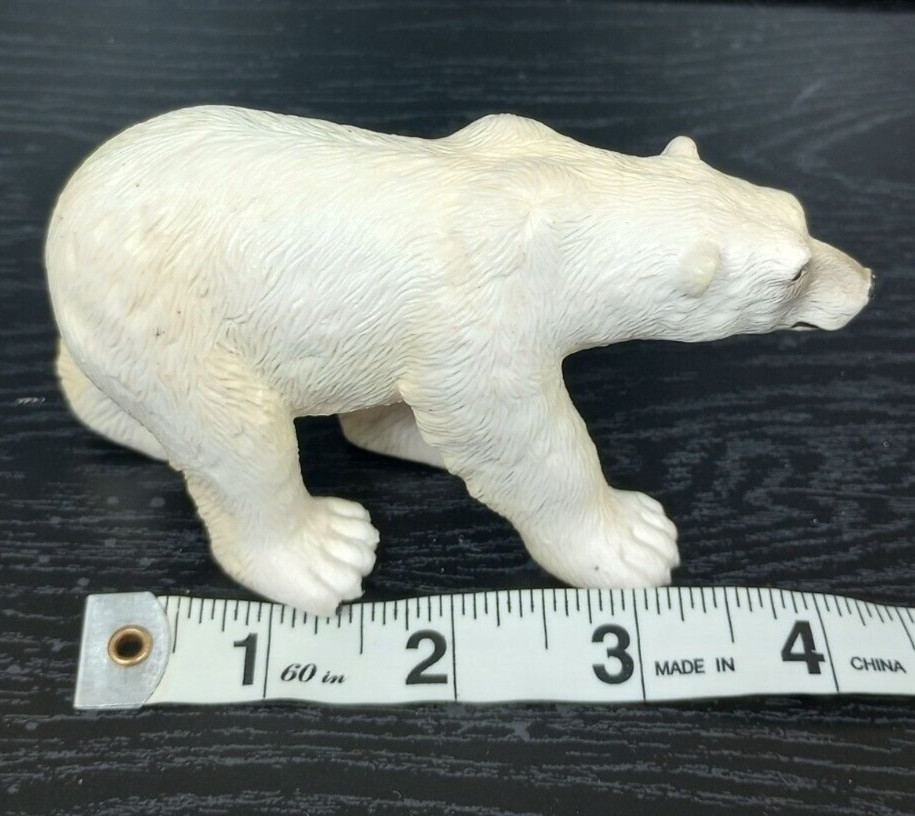 Terra By Battat Standing Grizzly Bear & Polar Bear Wildlife Diorama Figurine Lot