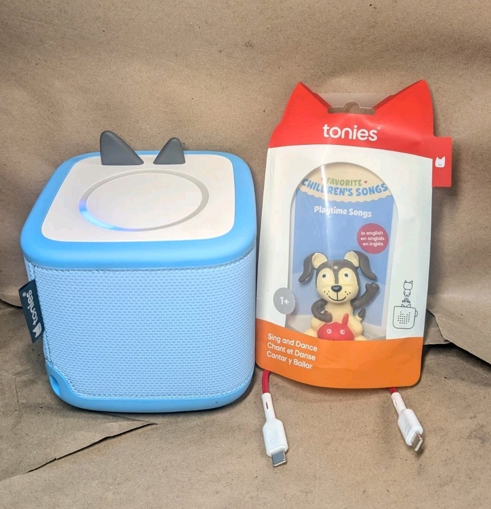 Sky Blue Tonies Toniebox 2 Starter Set Kids Audio Player Storytime Very Good