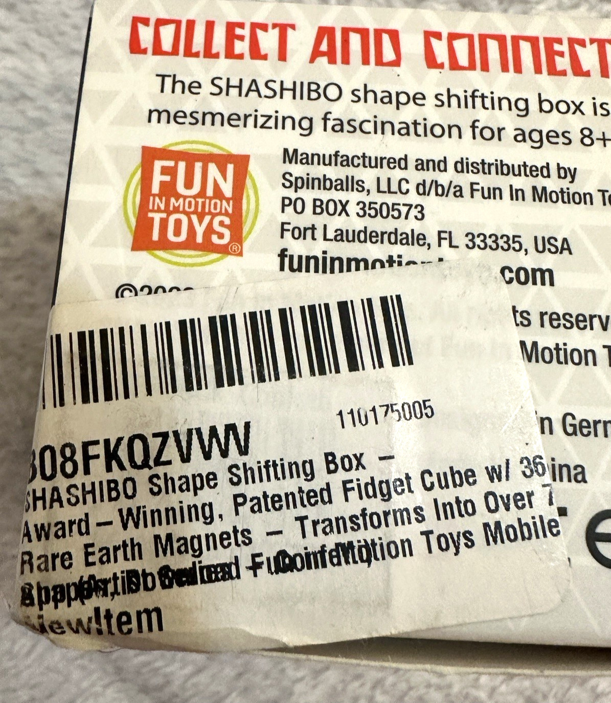 Fun In Motion Toys Shashibo fidget cube “Confetti” Create 70+ Shapes. NIB