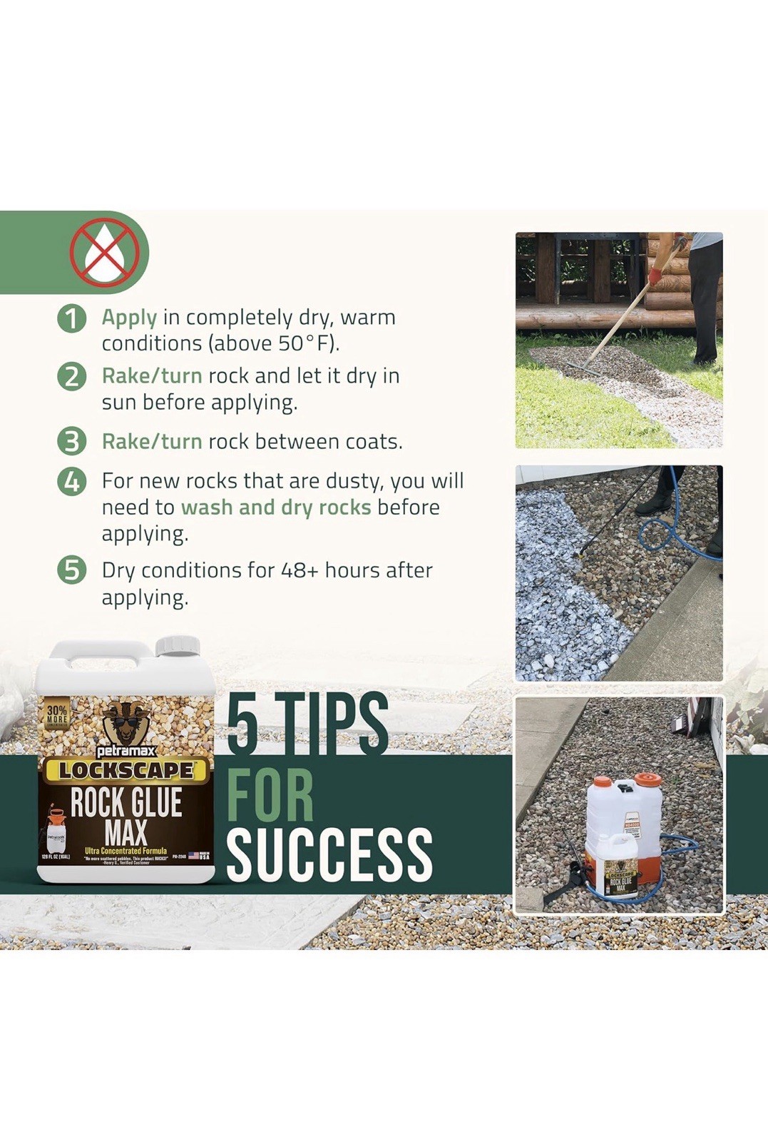 Max Rock Glue 1 gal. Landscaping Mulch Sticky Clear Gravel Binder