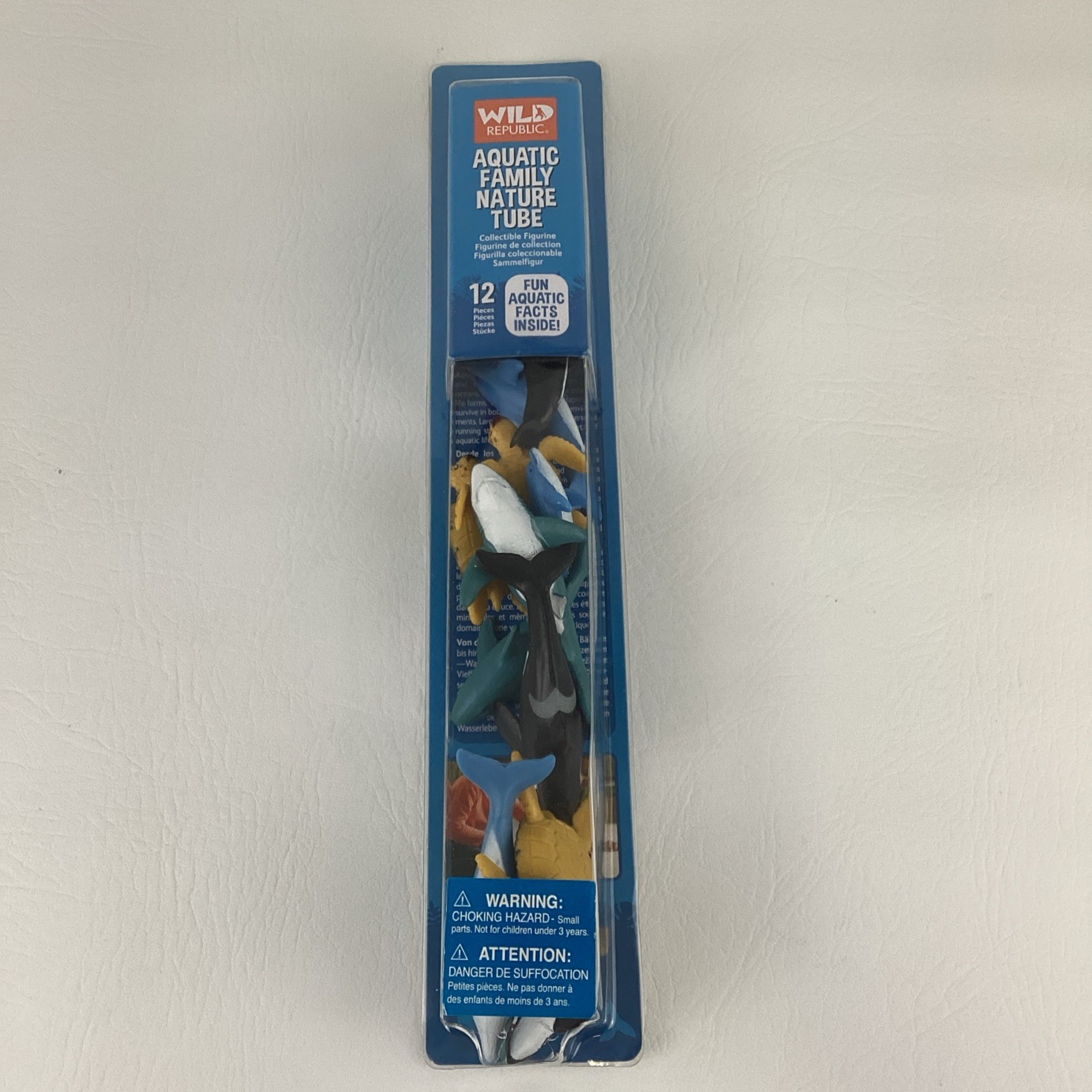 Wild Republic Aquatic Family Nature Tube 12 Piece Collectible Figures Shark Toy