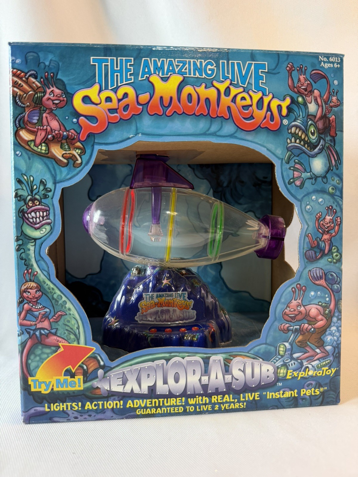 Vintage The Amazing Live Sea Monkeys EXPLOR-A-SUB Kit 2001 Exploratoy NOS RARE