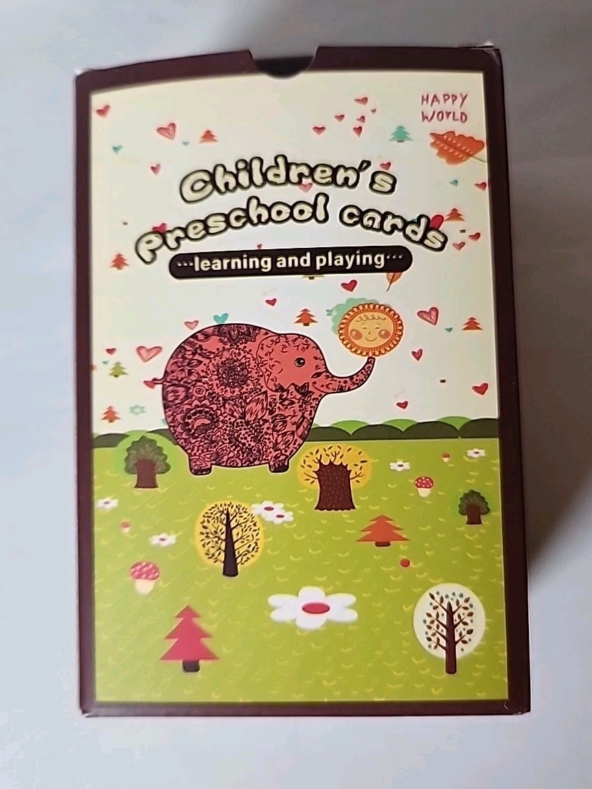 New Happy World Flash Cards Early Learning Device Builds Vocabulary, Imagination